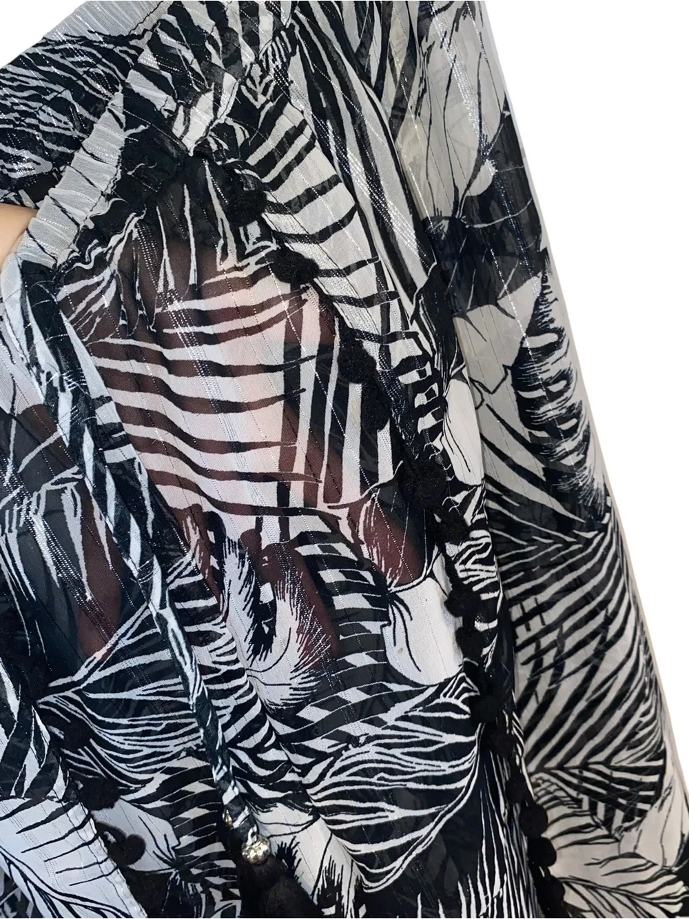 Club Z Wide Leg Beach Pant Sheer Cover Up Resortwear vacation poolside - Picture 8 of 10